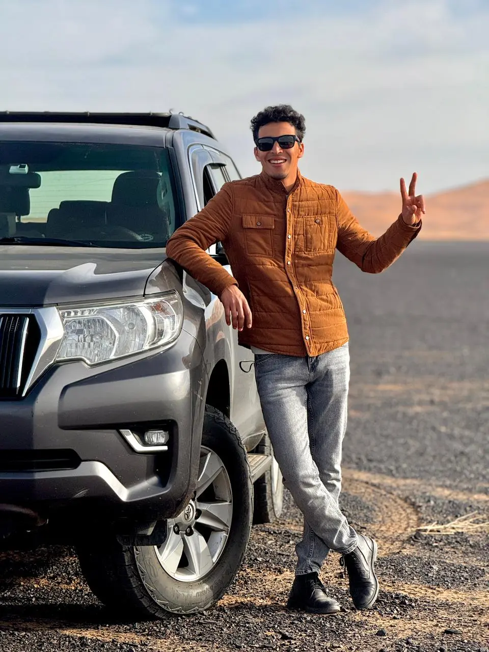 Mohamed Ait Bahadou, founder of Morocco Best Trips, in the Sahara Desert